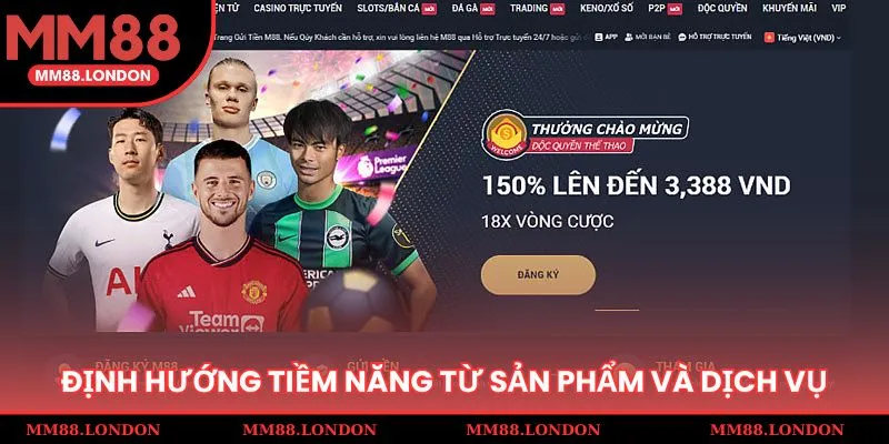 Định hướng tiềm năng từ sản phẩm và dịch vụ MM88